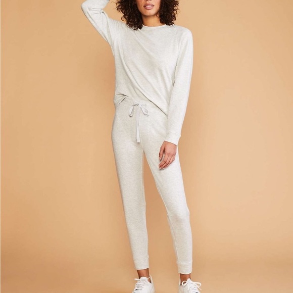 Lou & Grey Supersoft Plush gray fleece lounge pant / sweat pant NEW NWT Size L - Picture 6 of 12